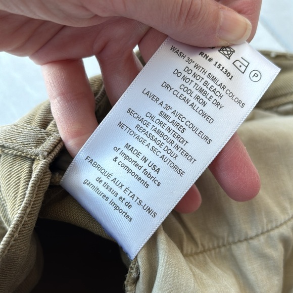 Etienne Marcel Distressed Denim Shorts Army Green 26 - Picture 8 of 9